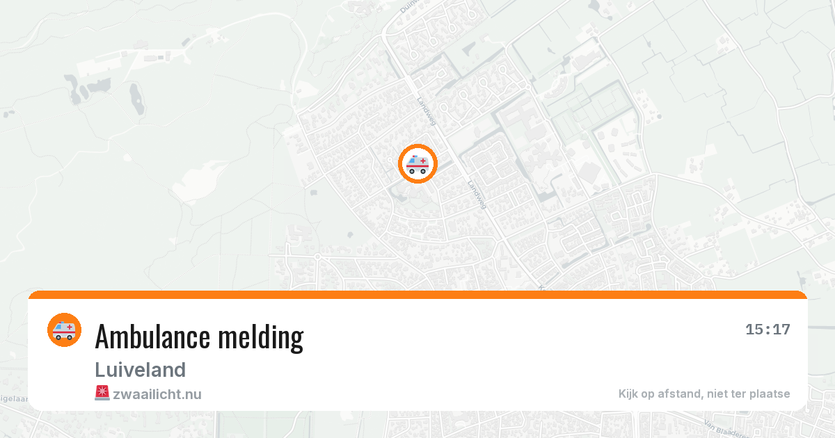 Ambulance melding — 20 apr 2026