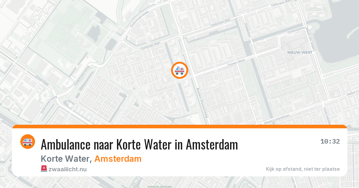 Ambulance naar Korte Water in Amsterdam — 26 jul 2026