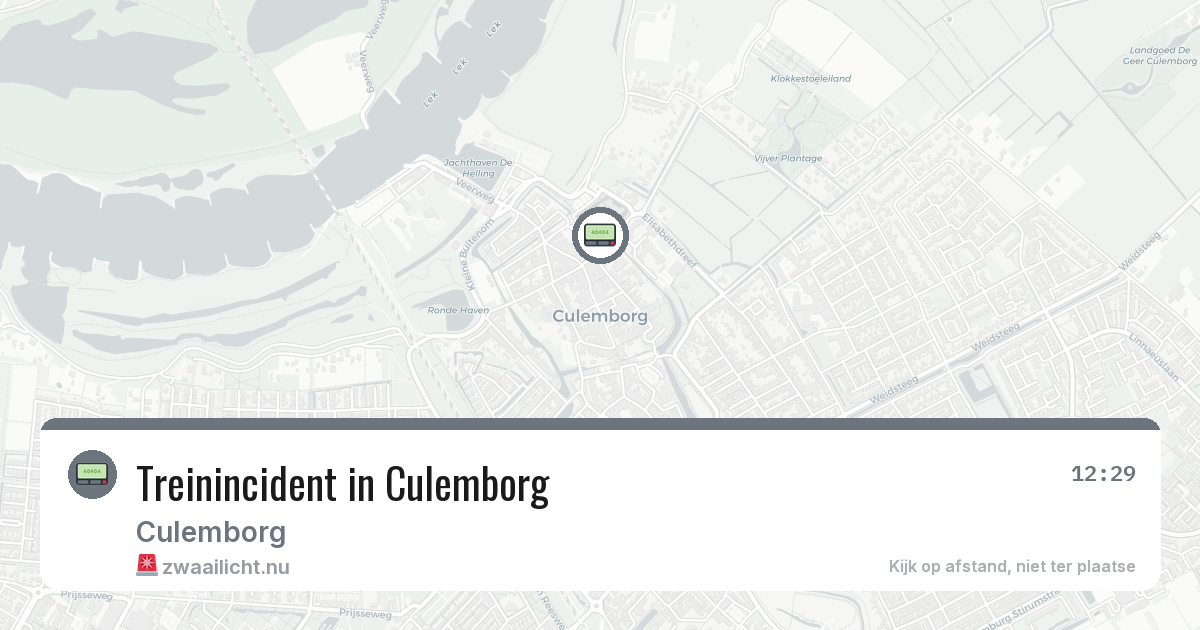 Treinincident in Culemborg — 24 mei 2026