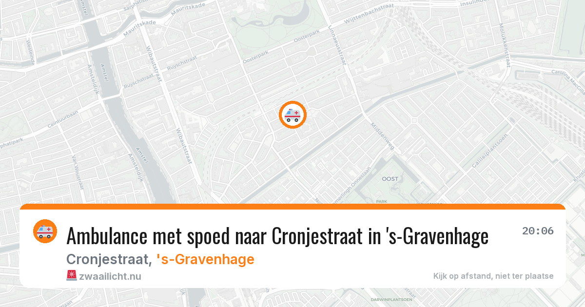 Ambulance met spoed naar Cronjestraat in 's-Gravenhage — 24 mrt 2026