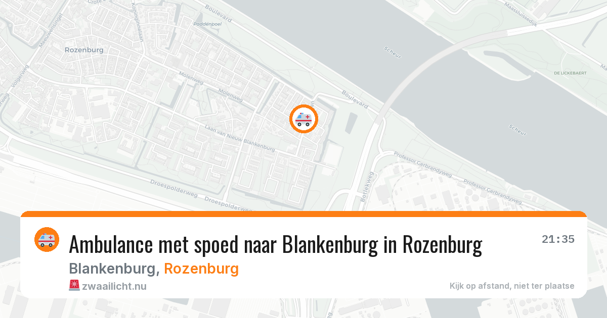 Ambulance met spoed naar Blankenburg in Rozenburg — 22 mrt 2026