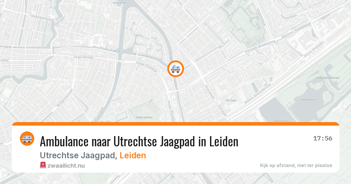 Ambulance naar Utrechtse Jaagpad in Leiden — 16 jul 2026