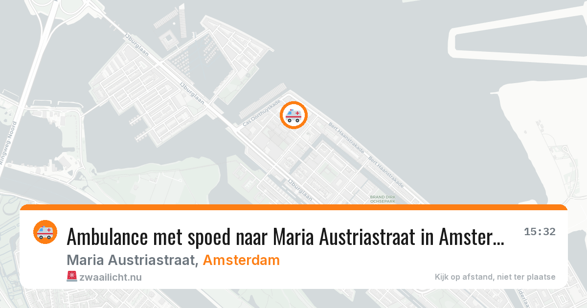 Ambulance met spoed naar Maria Austriastraat in Amsterdam — 21 jul 2026