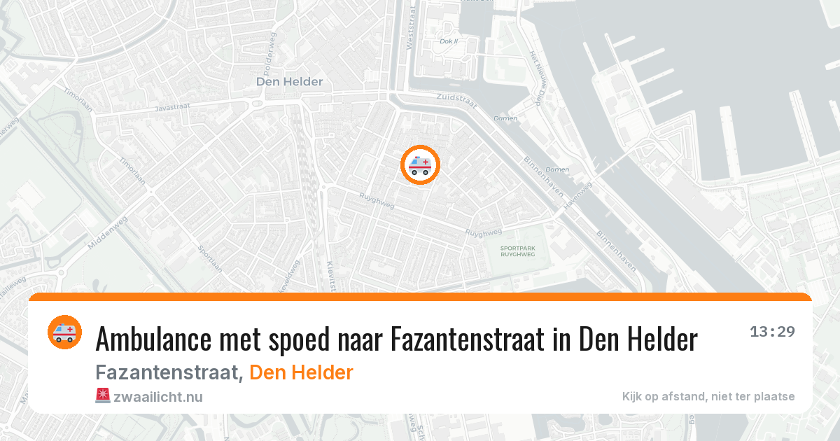 Ambulance met spoed naar Fazantenstraat in Den Helder — 27 mei 2026