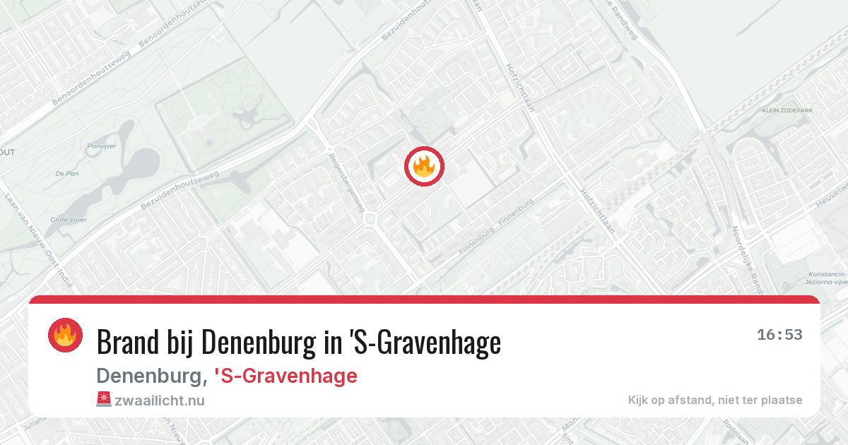 Brand bij Denenburg in 'S-Gravenhage — 26 jul 2026