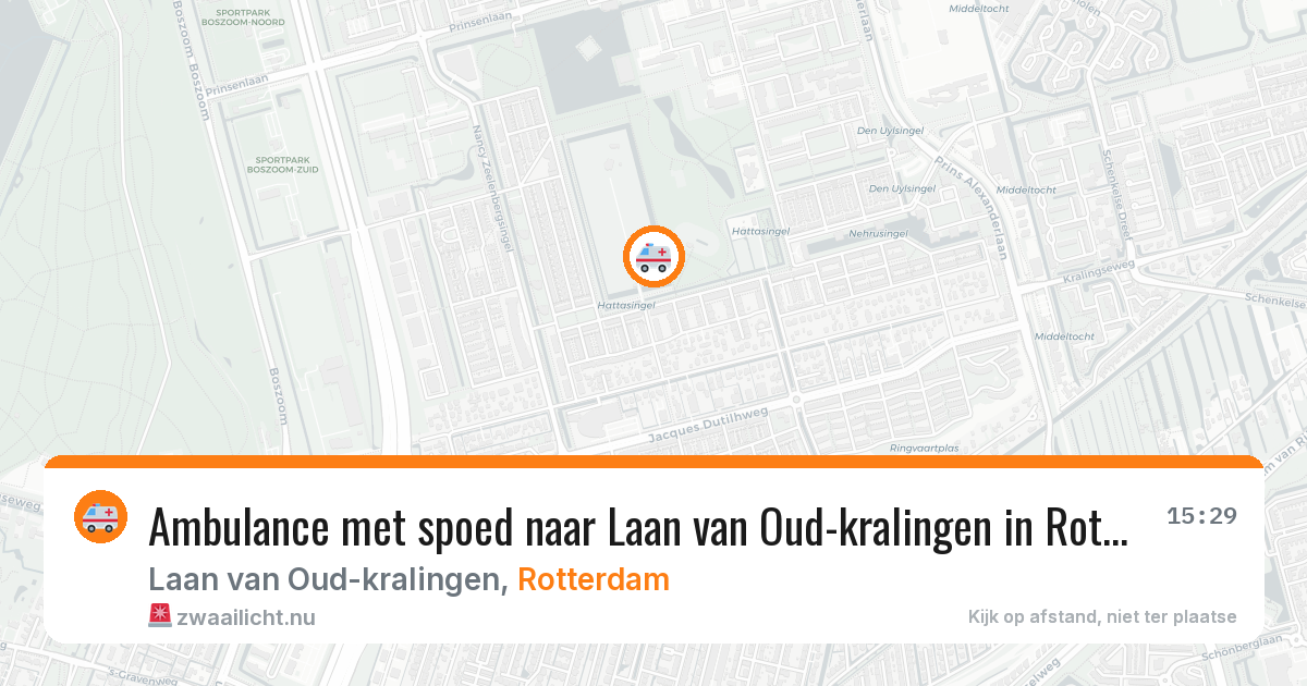 Ambulance met spoed naar Laan van Oud-kralingen in Rotterdam — 1 jun 2026