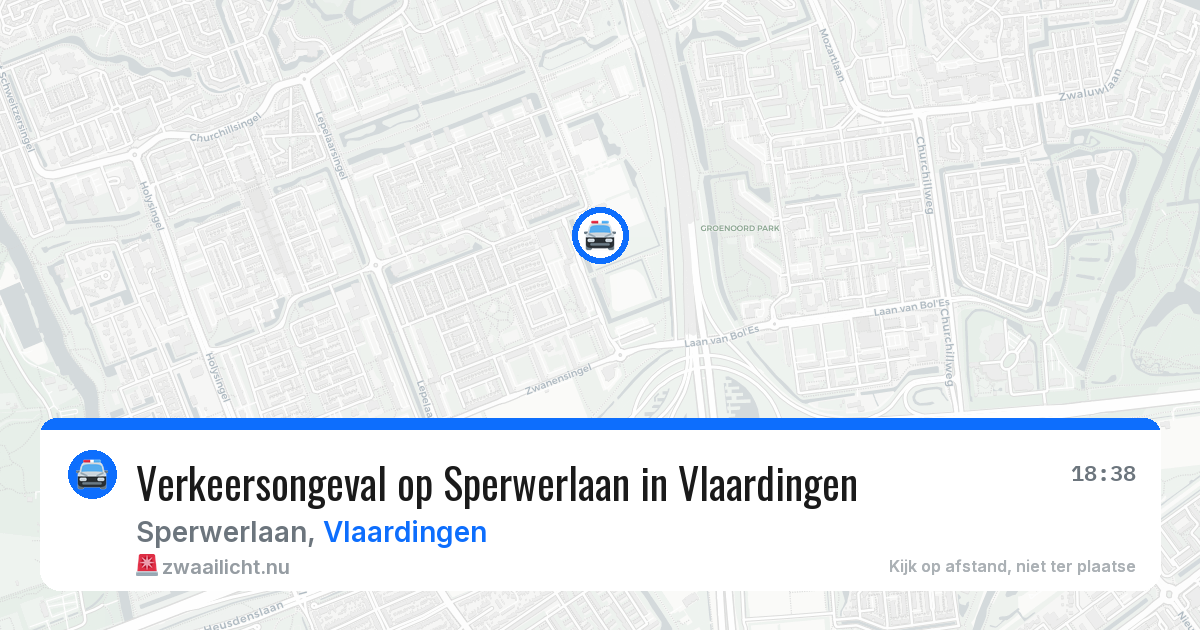 Verkeersongeval op Sperwerlaan in Vlaardingen — 19 jul 2026
