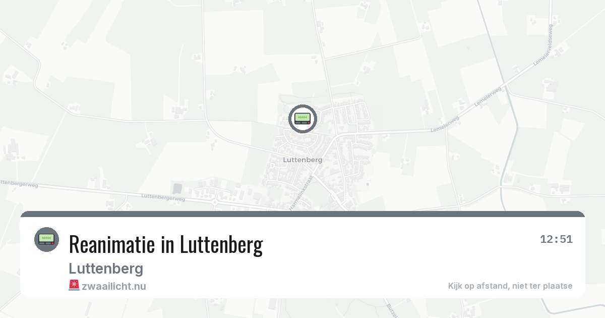 Reanimatie in Luttenberg — 31 jan 2026