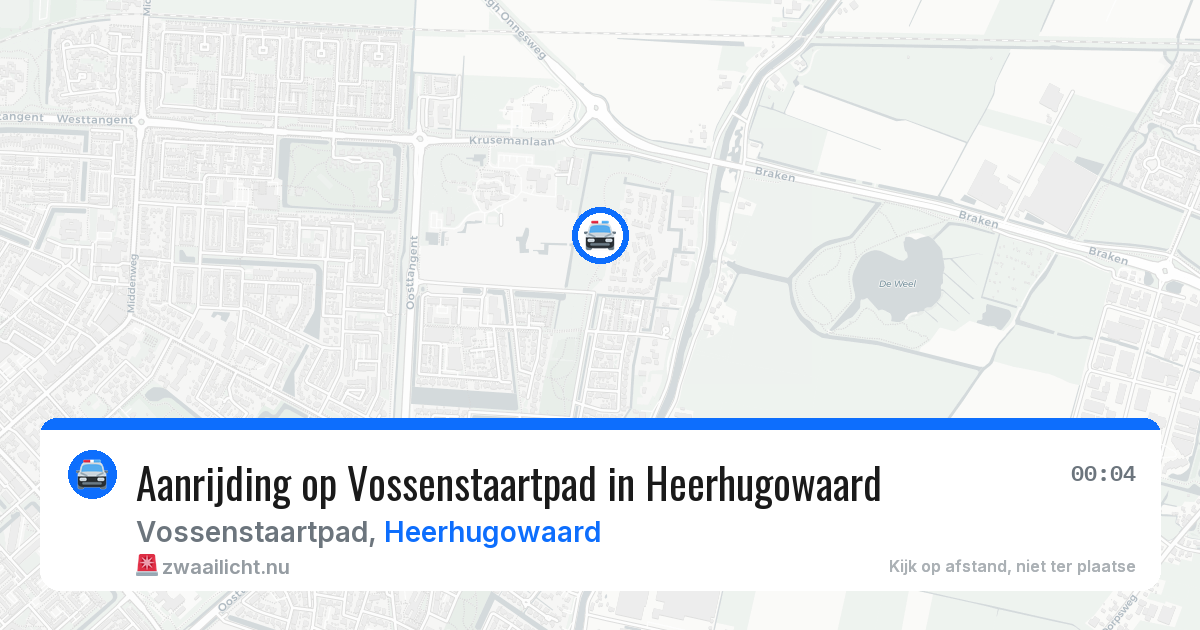 Aanrijding op Vossenstaartpad in Heerhugowaard — 24 jul 2026