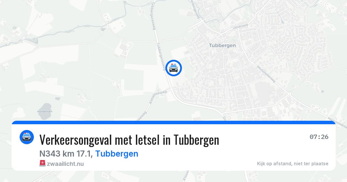 Verkeersongeval met letsel in Tubbergen — 24 apr 2026
