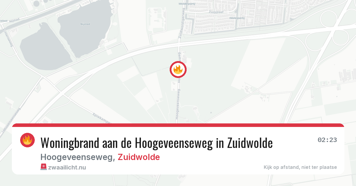 Woningbrand aan de Hoogeveenseweg in Zuidwolde — 11 apr 2026