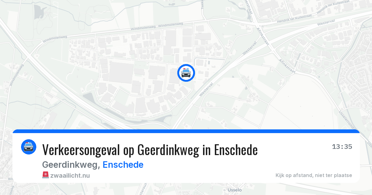Verkeersongeval op Geerdinkweg in Enschede — 29 mrt 2026