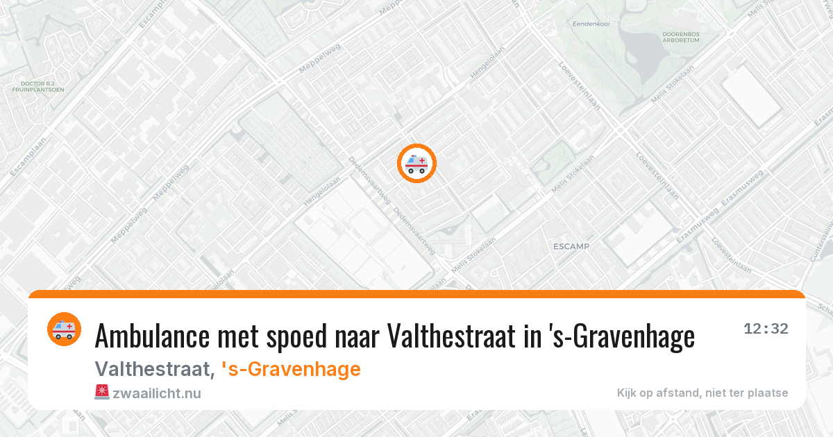 Ambulance met spoed naar Valthestraat in 's-Gravenhage — 7 jun 2026