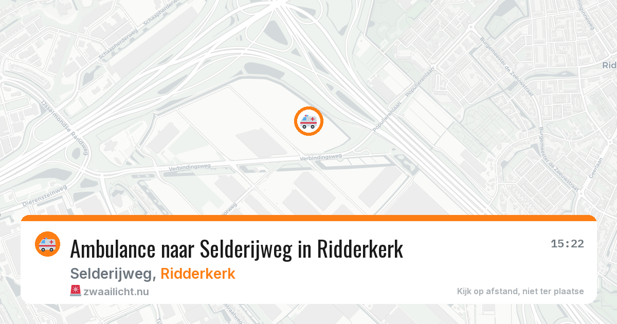 Ambulance naar Selderijweg in Ridderkerk — 21 mei 2026