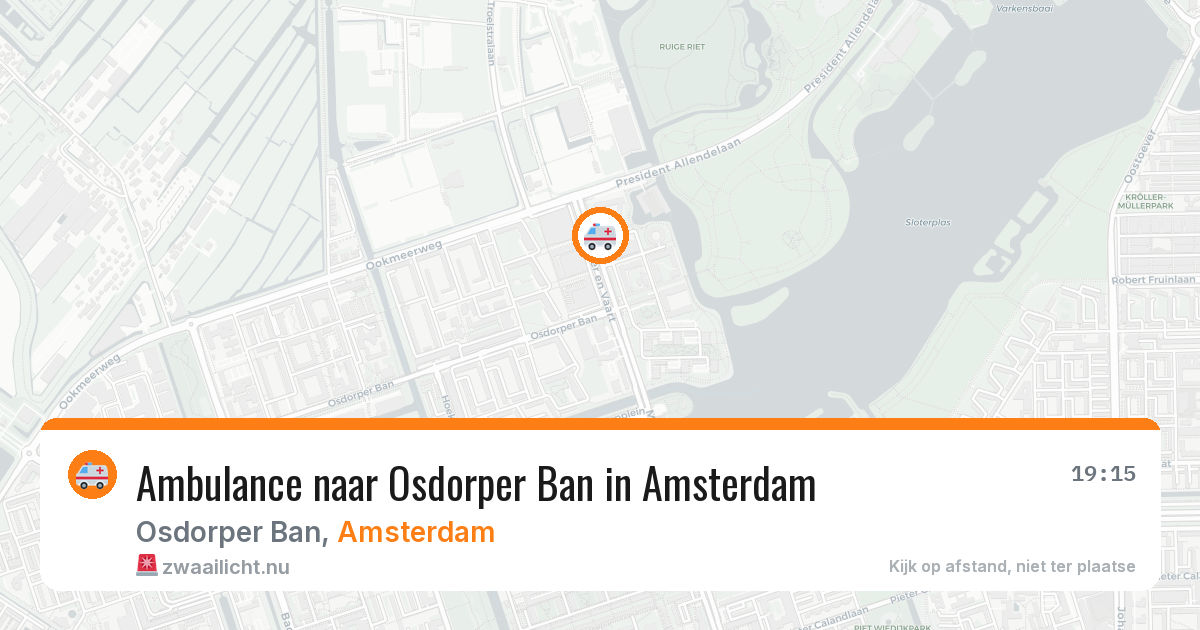 Ambulance naar Osdorper Ban in Amsterdam — 17 jul 2026