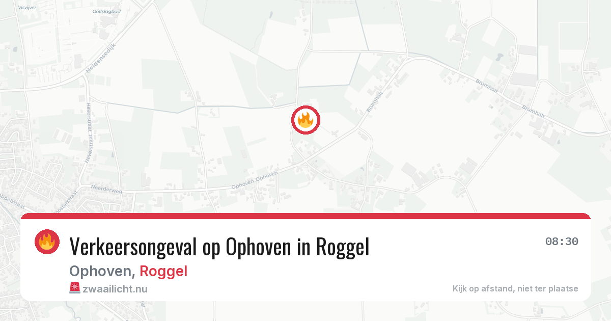 Verkeersongeval op Ophoven in Roggel — 8 jul 2026