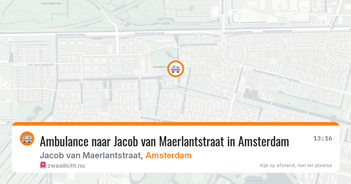 Ambulance naar Jacob van Maerlantstraat in Amsterdam — 1 jun 2026