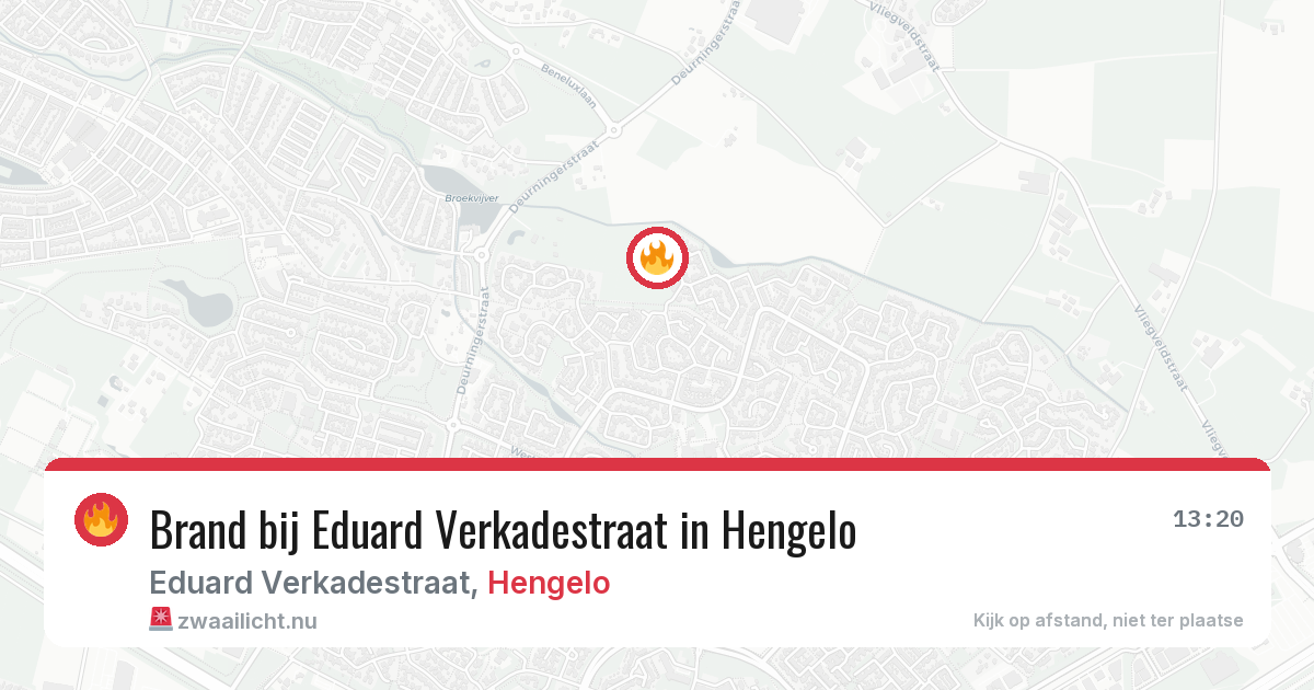 Brand bij Eduard Verkadestraat in Hengelo — 2 jun 2026