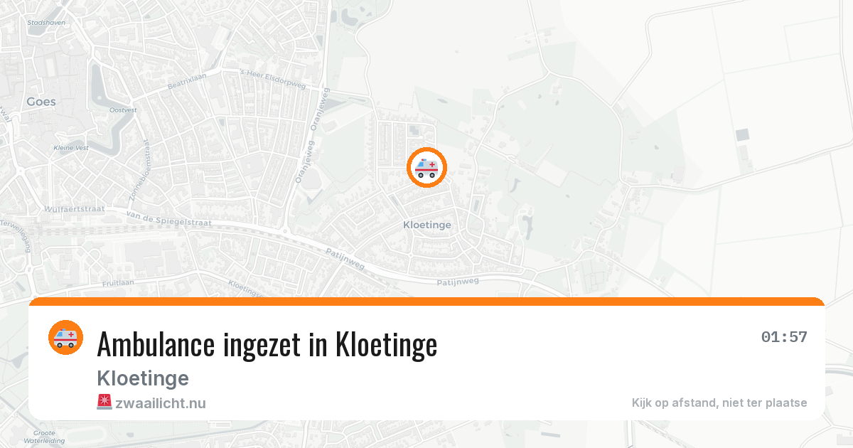 Ambulance ingezet in Kloetinge — 30 mei 2026
