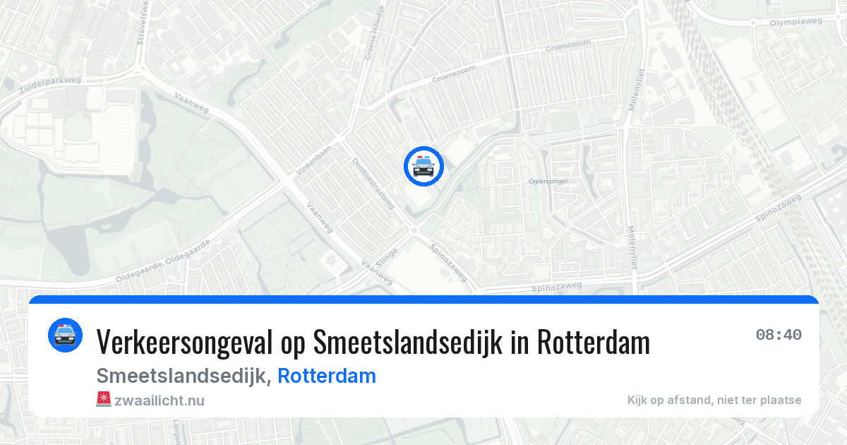 Verkeersongeval op Smeetslandsedijk in Rotterdam — 19 mrt 2026