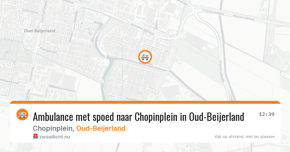 Ambulance met spoed naar Chopinplein in Oud-Beijerland — 5 jun 2026