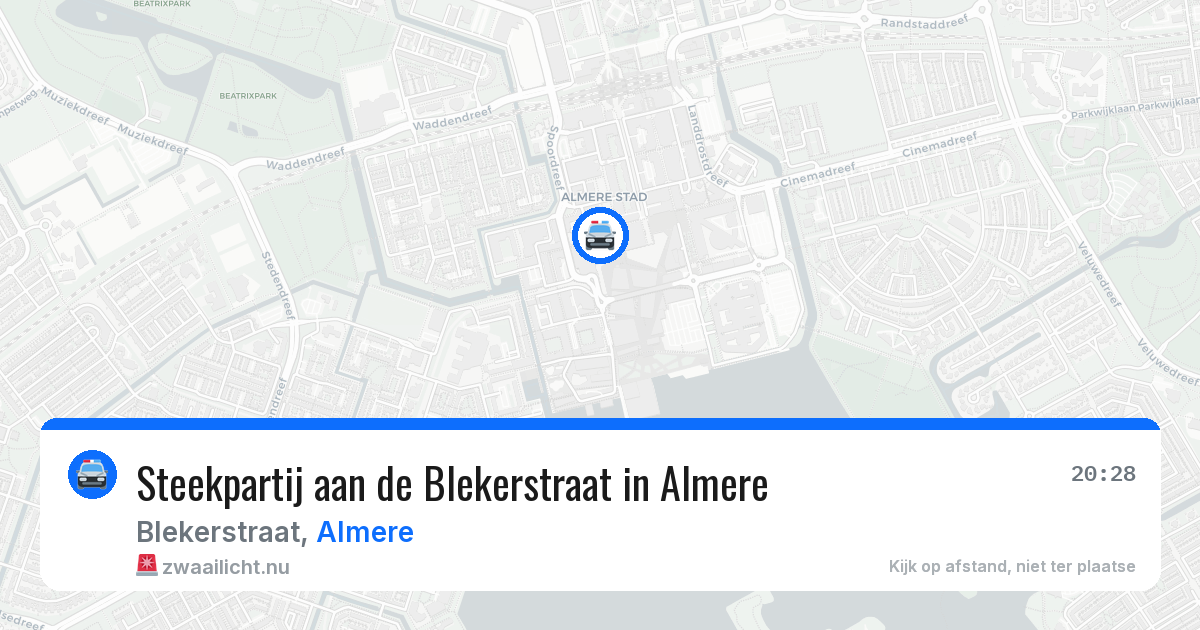 Steekpartij aan de Blekerstraat in Almere — 18 jul 2026