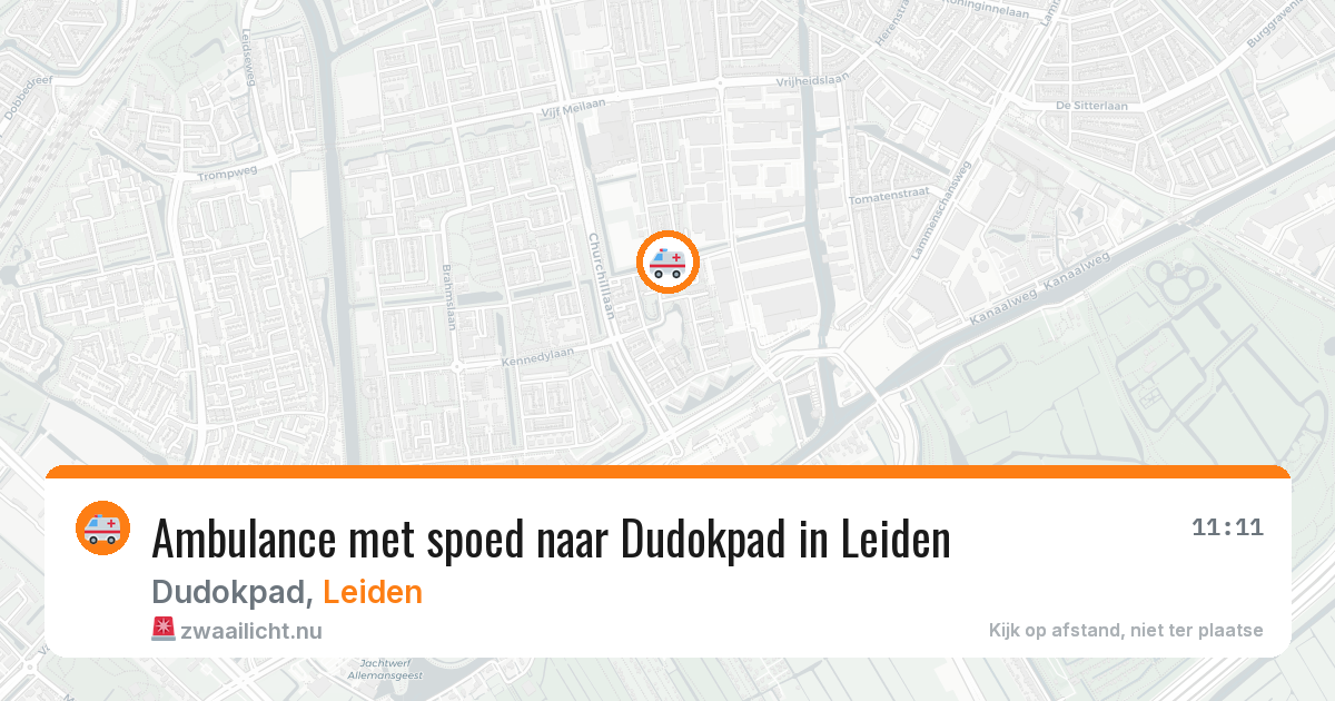 Ambulance met spoed naar Dudokpad in Leiden — 18 jul 2026