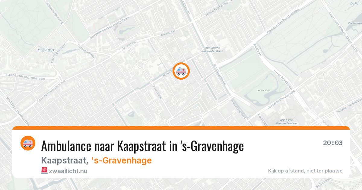 Ambulance naar Kaapstraat in 's-Gravenhage — 17 mrt 2026