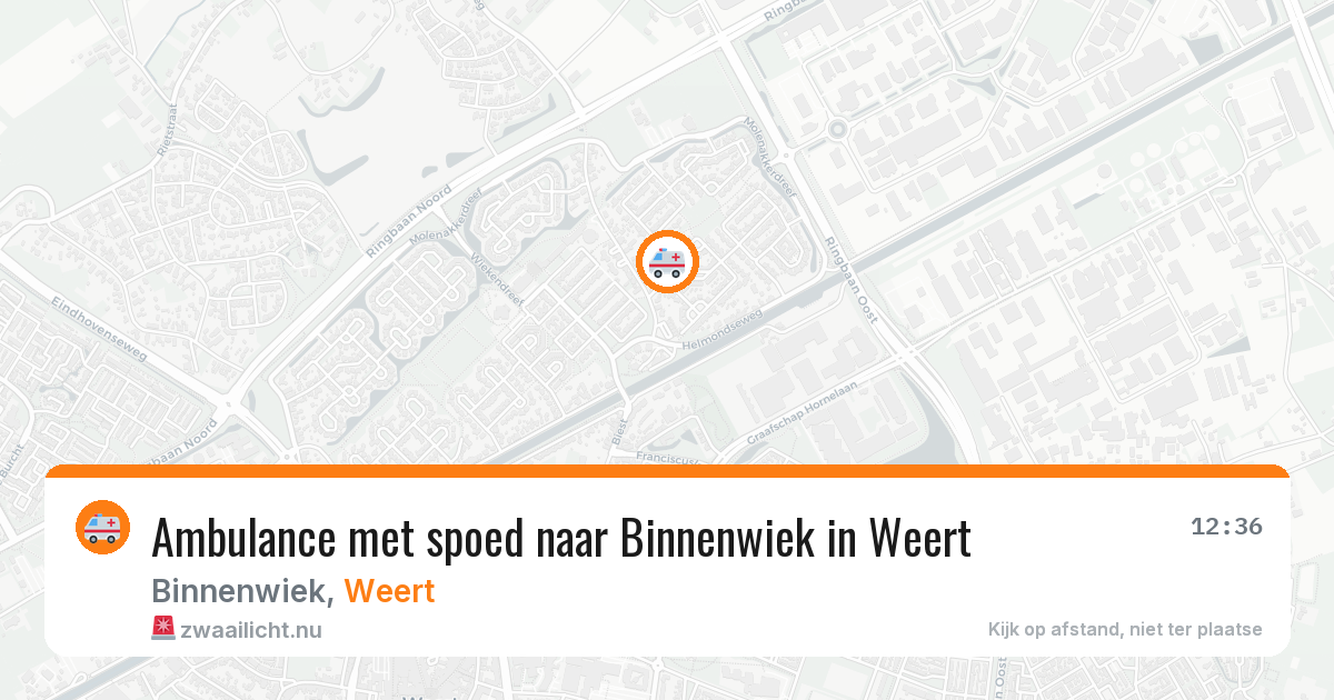 Ambulance met spoed naar Binnenwiek in Weert — 5 jun 2026