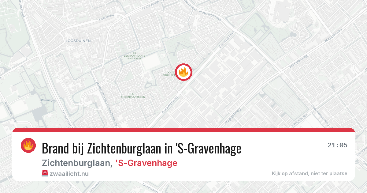 Brand bij Zichtenburglaan in 'S-Gravenhage — 6 mei 2026