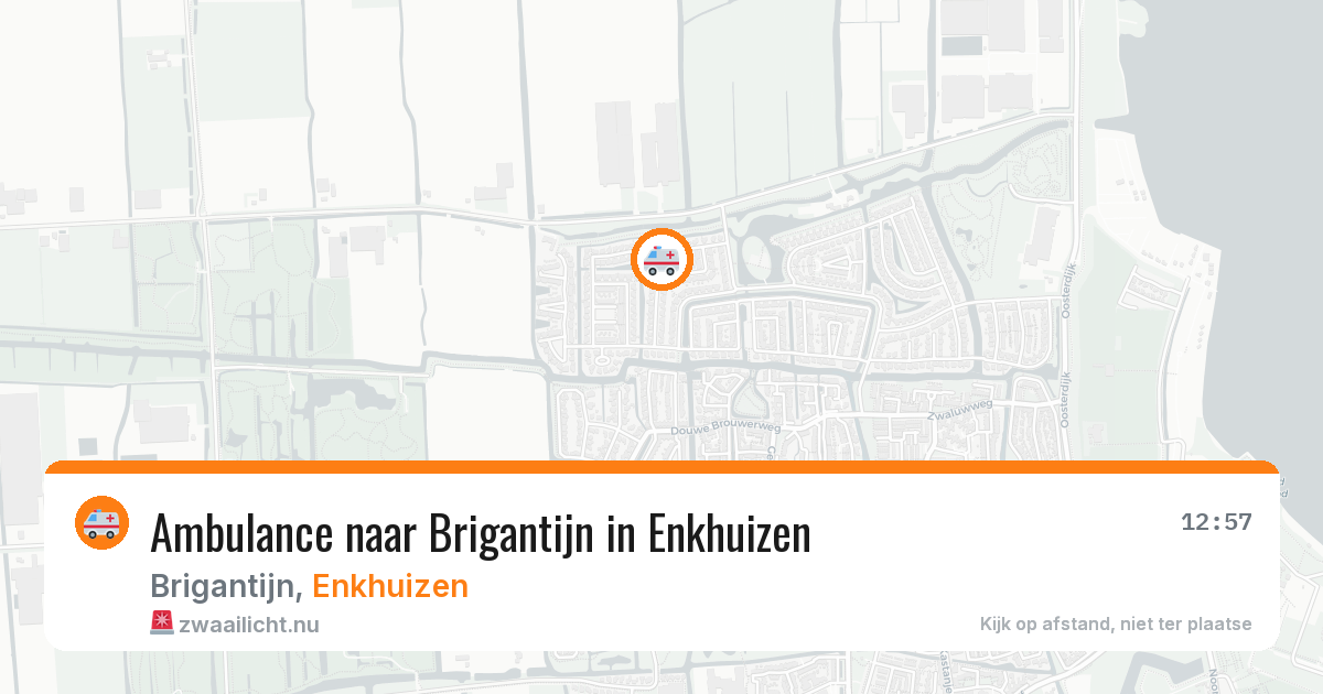 Ambulance naar Brigantijn in Enkhuizen — 25 jul 2026