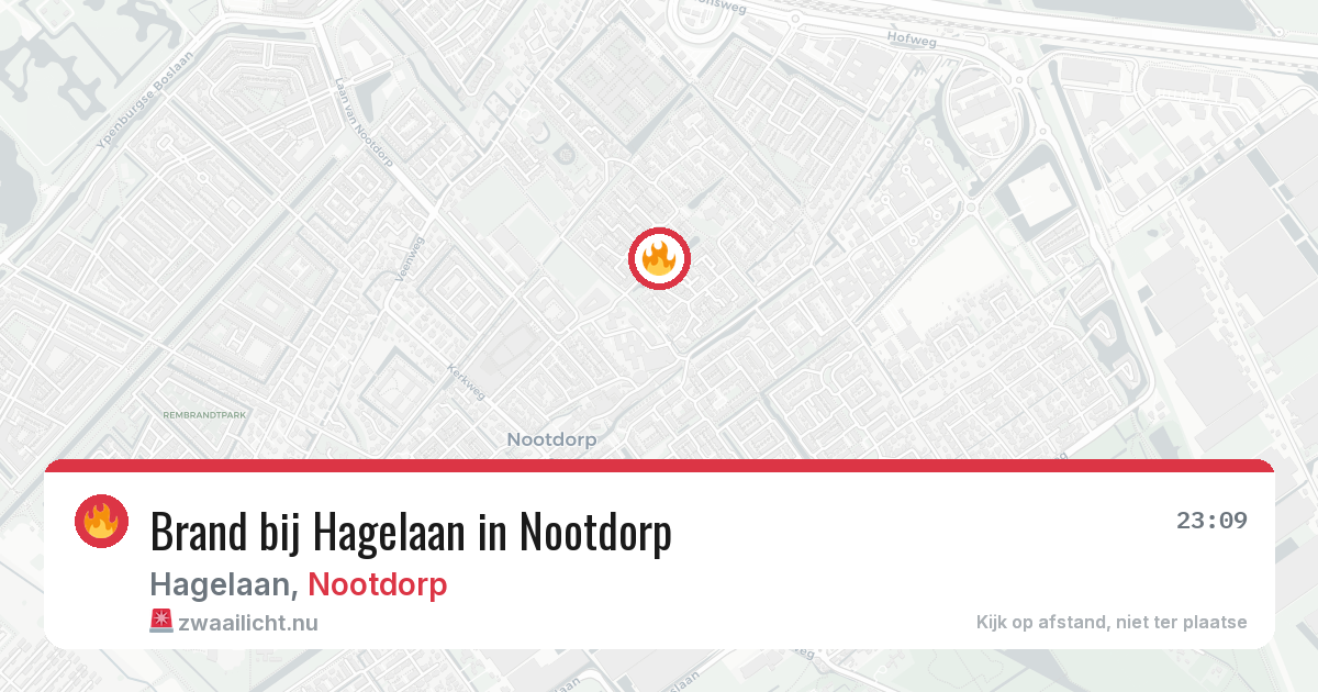 Brand bij Hagelaan in Nootdorp — 5 jun 2026