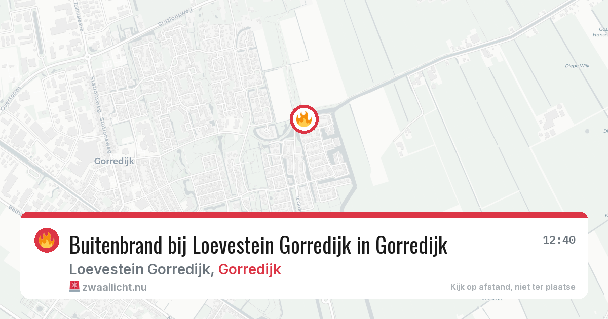 Buitenbrand bij Loevestein Gorredijk in Gorredijk — 24 mei 2026