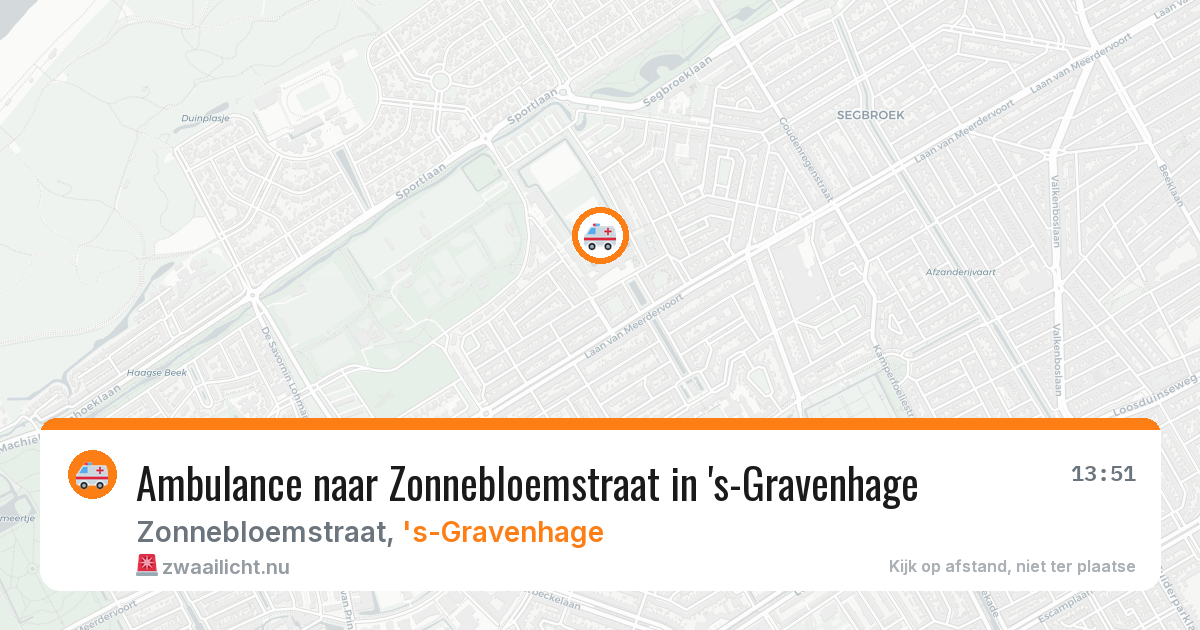 Ambulance naar Zonnebloemstraat in 's-Gravenhage — 18 jul 2026