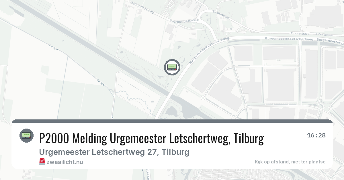 P2000 Melding Urgemeester Letschertweg, Tilburg — 6 mei 2026