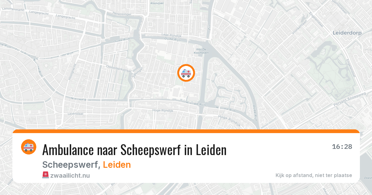 Ambulance naar Scheepswerf in Leiden — 25 jul 2026