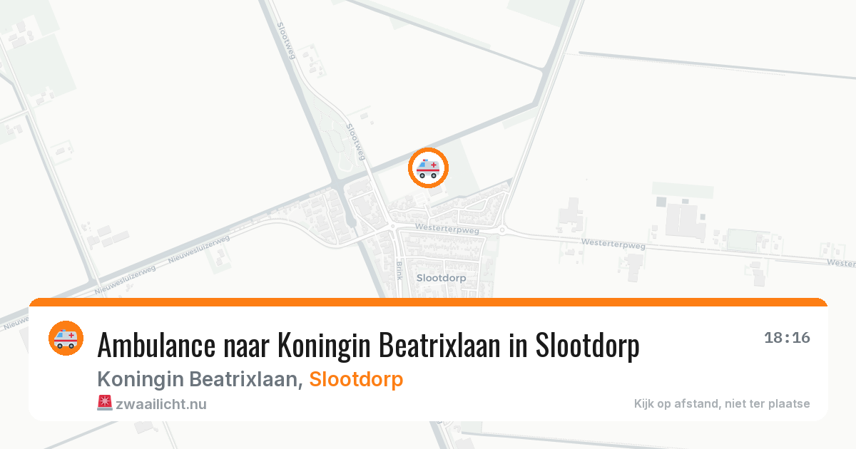 Ambulance naar Koningin Beatrixlaan in Slootdorp — 7 mei 2026