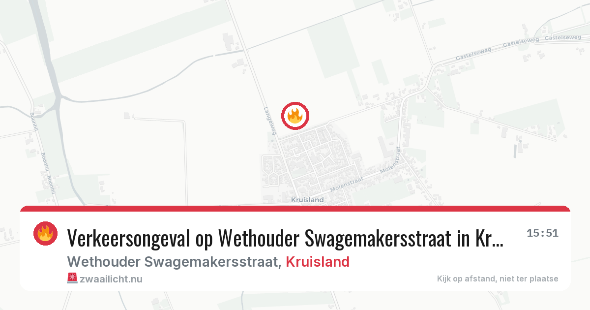 Verkeersongeval op Wethouder Swagemakersstraat in Kruisland — 2 feb 2026