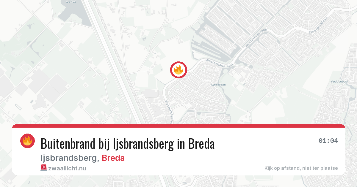 Buitenbrand bij Ijsbrandsberg in Breda — 10 apr 2026