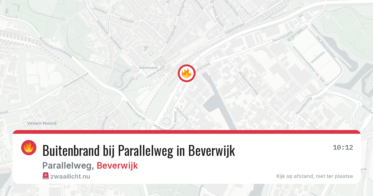 Buitenbrand bij Parallelweg in Beverwijk — 26 apr 2026