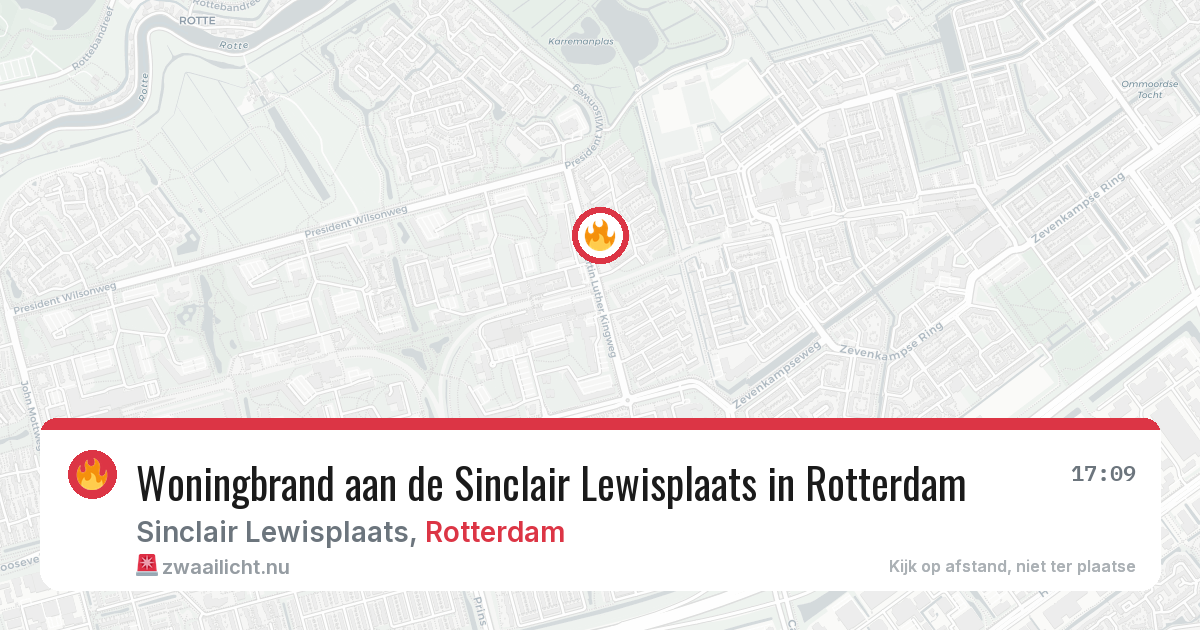 Woningbrand aan de Sinclair Lewisplaats in Rotterdam — 20 mrt 2026