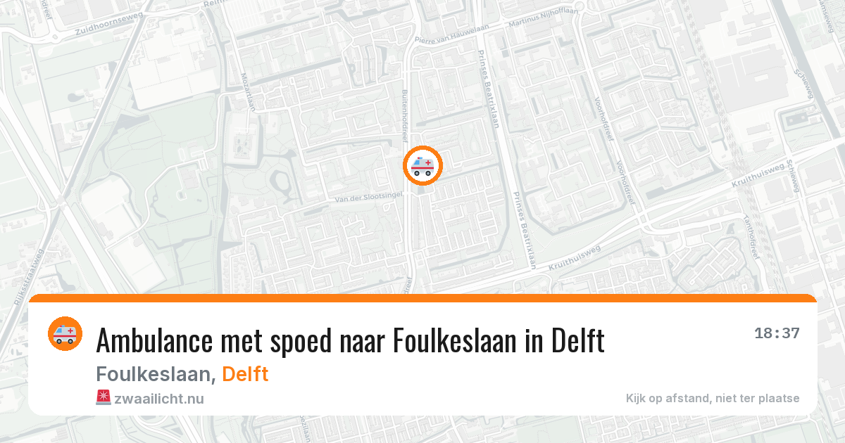 Ambulance met spoed naar Foulkeslaan in Delft — 31 mei 2026