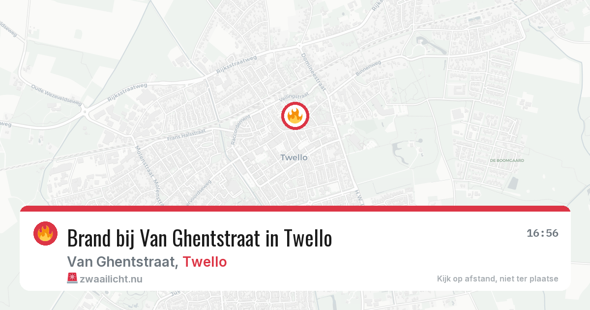 Brand bij Van Ghentstraat in Twello — 30 mei 2026