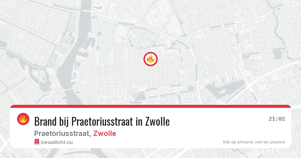 Brand bij Praetoriusstraat in Zwolle — 13 jul 2026