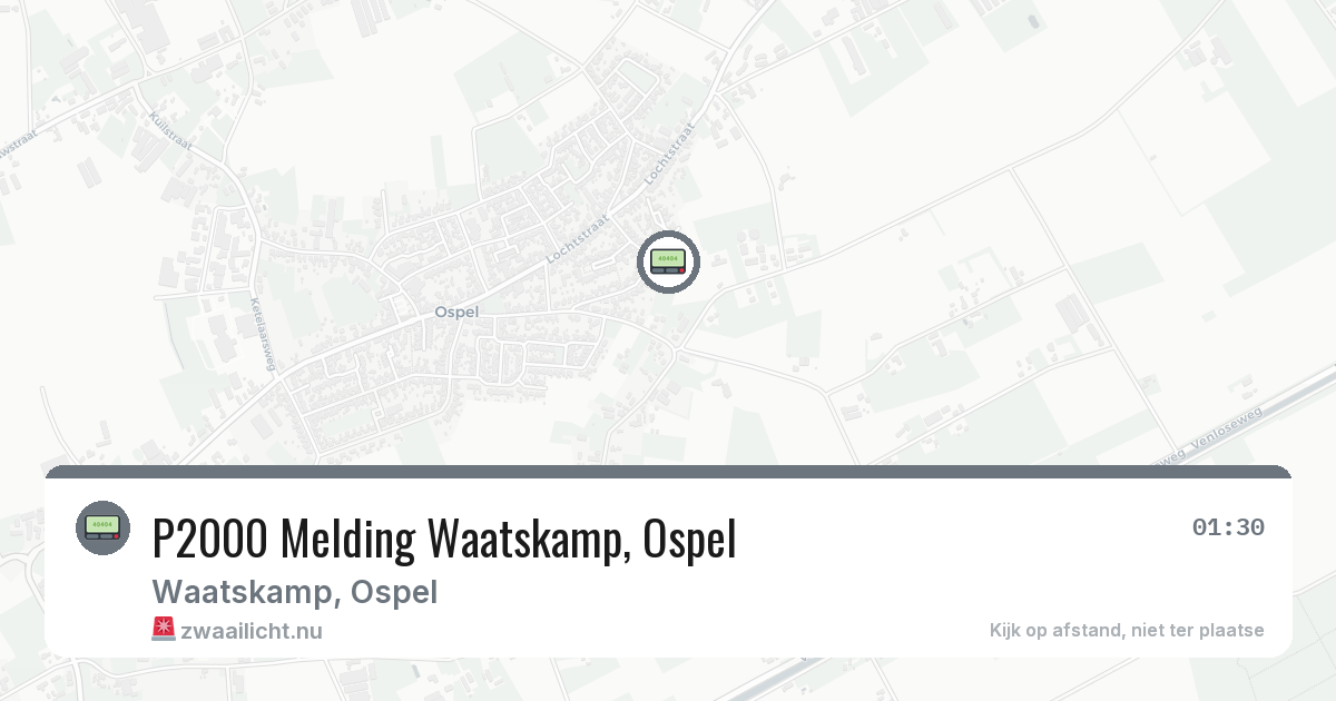 P2000 Melding Waatskamp, Ospel — 2 feb 2026