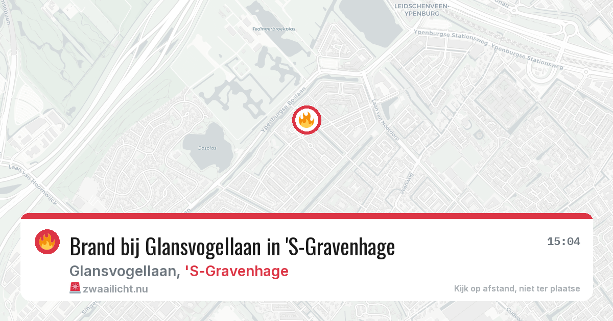 Brand bij Glansvogellaan in 'S-Gravenhage — 24 jul 2026