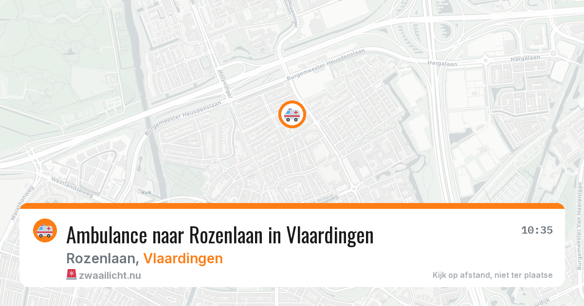 Ambulance naar Rozenlaan in Vlaardingen — 16 jul 2026