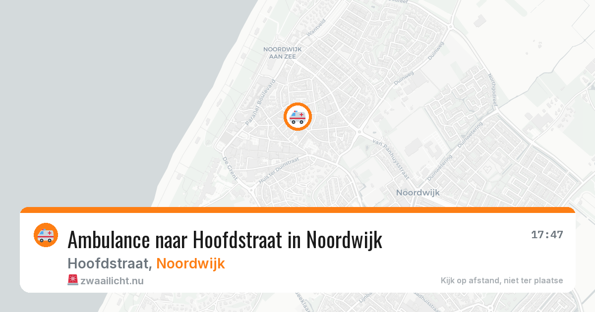 Ambulance naar Hoofdstraat in Noordwijk — 24 jul 2026