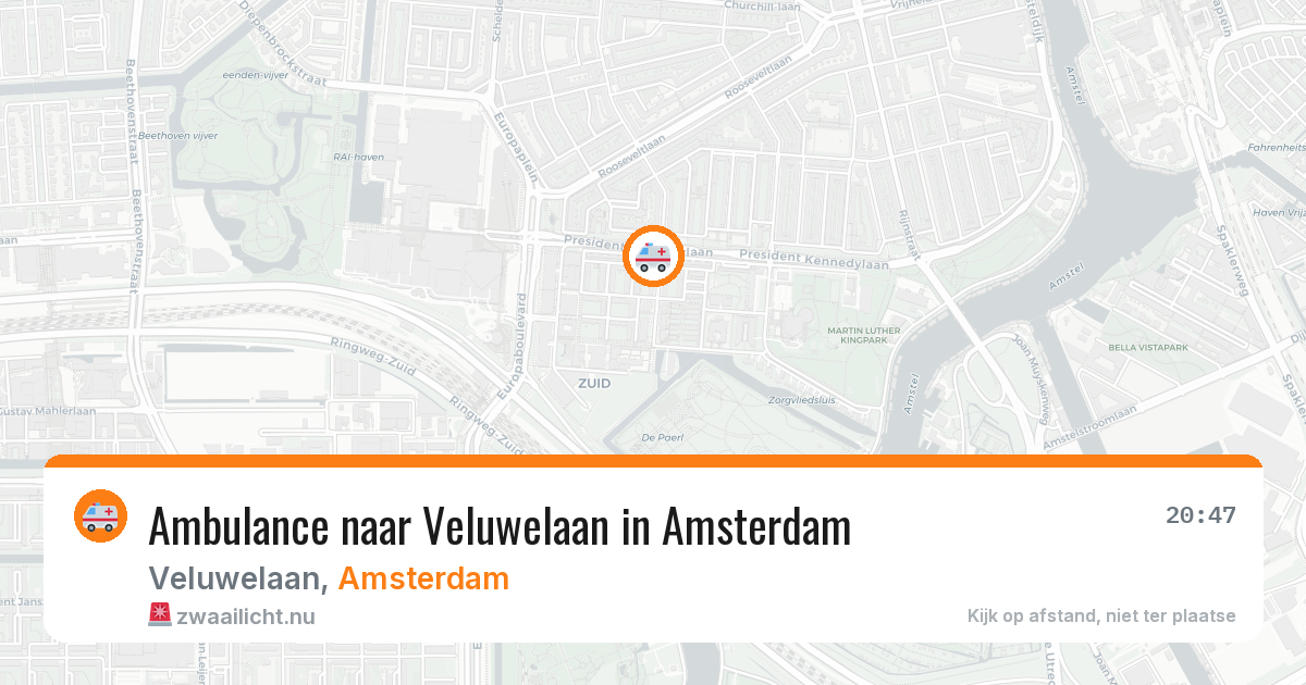 Ambulance naar Veluwelaan in Amsterdam — 12 jul 2026