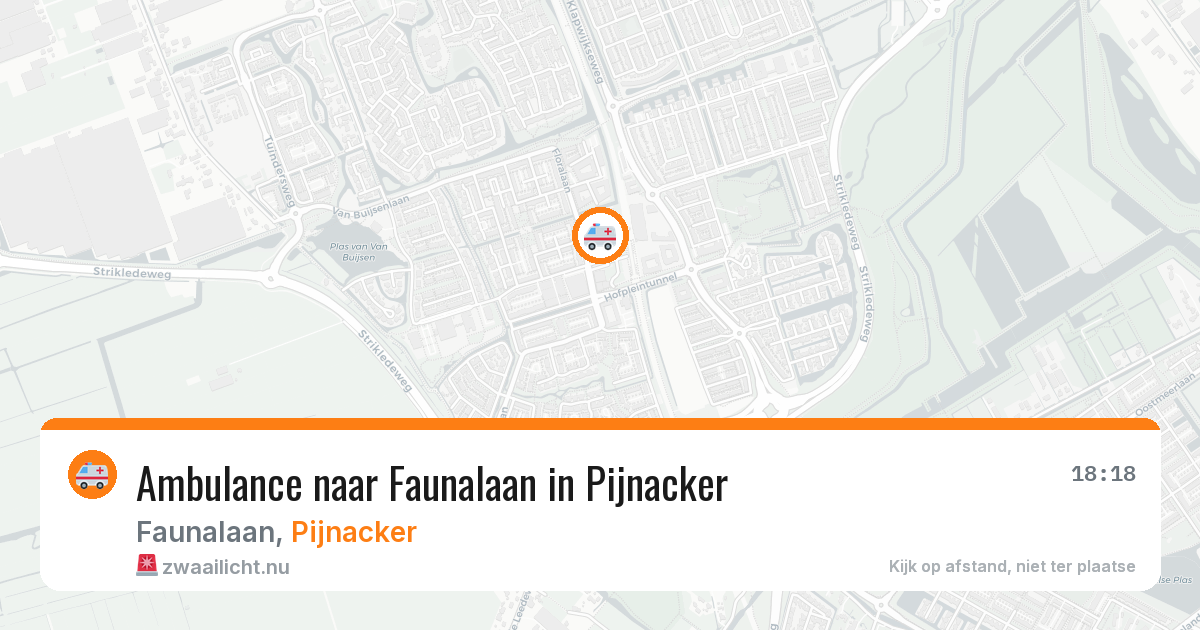 Ambulance naar Faunalaan in Pijnacker — 24 mrt 2026